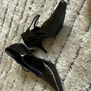 Prada chocolate brown patent leather Heels